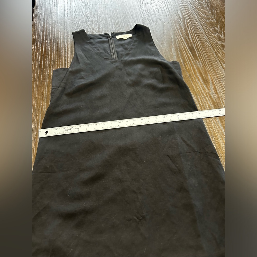 Loft MIDI dress linen viscose‎ lightweight v neck minimalist summer spring - Picture 10 of 10